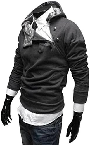 PengNing Casual Luxury Buckle Hoodie Slim Cotton Sweatshirts