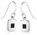 Sterling Silver E3504-ONXY Women's Onyx Square Drop Earrings