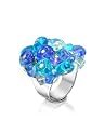 Antica Murrina Veneziana Rubik - Ring aus Muranoglas blau
