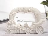 Review Cassiani  / 2x3 Place Card Frame Wedding Coach Pearl White Finish (Set of 18) - Wedding Favors