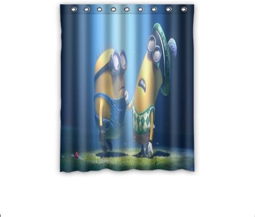 Custom Minions Window Curtain Drapery/Panels/Treatment Polyester Size 52w x 63h inches(One Piece)