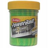 Berkley Power Bait Extra Scent fluo green yello glitter