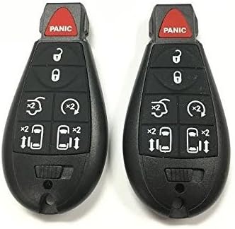 Pair of Replacement 7 Button Fobik Remotes Iyz-C01C W/Duracell Battery Inside DIY Instructions