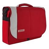 Techair - TAN4501 - Besace - Housse de protection avec poign&eacute;e et quick pocket pour Ordinateur portable 16 &agrave;&nbsp; 17" - Rouge / Gris