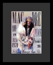 Mac Dre (Romp in Peace) Music Black Wood-Mounted Poster Print - 11" X 17"