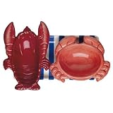 Boston Warehouse Lobster & Crab Fresh Catch Ceramic Serving Set Bowls