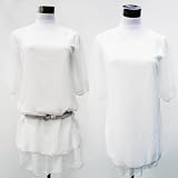 my closet　細ベルト付き ふんわりシフォンワンピース