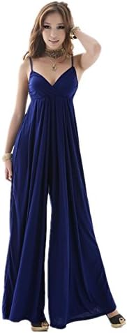 Women Teens Milk Silk V-neck Sexy Formal Party Cocktail Evening Dress Jumpsuits