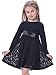 Bonny Billy Girl's Casual Satin Lace Black Dresses with Bow 3-4 Years