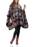 Peace & Love Poncho (Marrón / Gris)