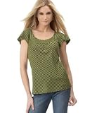 MICHAEL Michael Kors Bias Stripe Flutter-Sleeve Top
