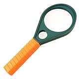 uxcell 拡大鏡　ルーペ　10X 5X 　オレンジ&グリーン　ダブルグラス