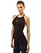 PattyBoutik Women's Halter Keyhole Ruched Sides Top