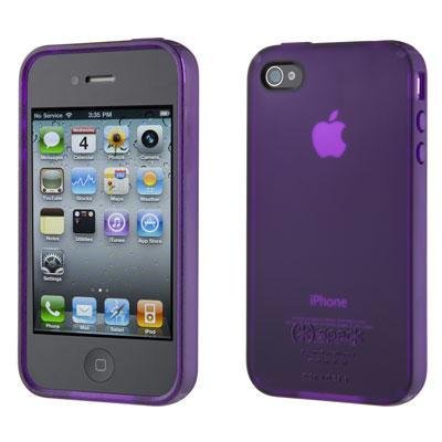 hard case or soft case for iphone Discount Speck Products See-Thru Satin Soft Touch Hard Shell Case for iPhone 4 - Purple - Fits AT&T iPhone
