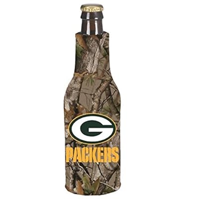 Green Bay Packers NFL Team Logo Drink Beer Beverage Bottle Insulated Picnic Outdoor Party Beach BBQ Kooler Bottle Cooler - 12oz Camo Bottle Koozie