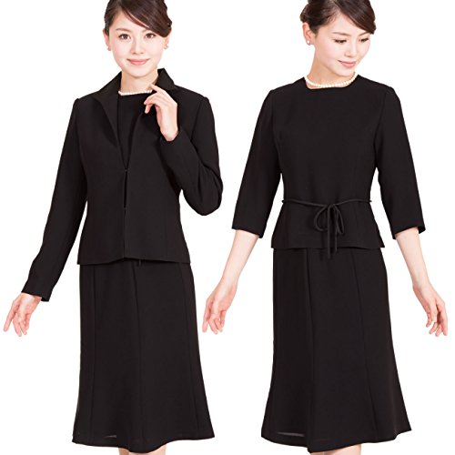 【メアリーココ】DW04-1 喪服　ブラックフォーマル レディース　礼服　オールシーズン　黒　セレモニー　ミセス