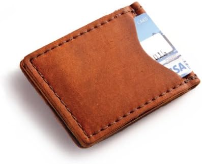 Brown Leather Money Clip by Rustico