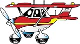 Vehicle Wall Decals - Cartoon Red Cessna