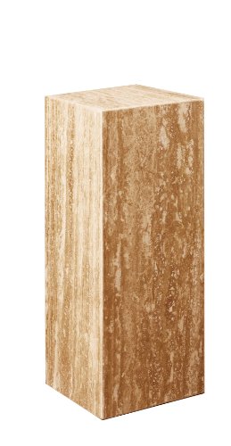 Armen Living Mp107  24-InchH Chocolate Travertine Pedestal