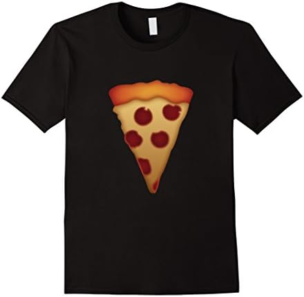 Men's Pizza Slice Emoji T Shirt Small Black