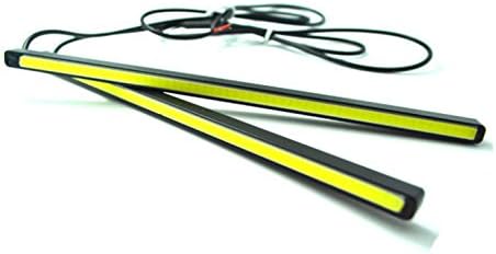 2 Pcs 8" Length Waterproof Aluminum High Power 6w COB LED DRL Daylight Driving Daytime Running Light for Car SUV Sedan Coupe Vehicle (White Light)