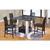 7040 5 Piece Pub Dining Set In Black