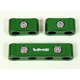 3 PC SPARK PLUG WIRE BILLET SEPARATORS DIVIDERS GREEN 