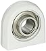 MRC CTB104SS Tapped Base Pillow Block, Non-Relubricatable, Non-Expansion, Composite, Setscrew Locking Collar, 304 Stainless Steel Insert, Inch, 1-1/4" Bore Diameter
