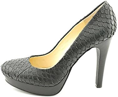 Calvin Klein Women's Kendall Fish Skin Platform Pump,Black,11 M US