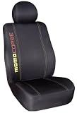 Front Low Back Car Truck SUV Bucket Seat Cover - MOMO Italy Style #4 Black/Yellow