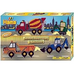 Dan-Import 3123 - Hama Set Baufahrzeuge, Inhalt: circa 4000 Perlen