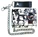 The Punisher Marvel Comics Hero Skull Logo Urban Splatter Leather Trifold Wallet With Chain