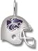 Kansas State Wildcats Solid Sterling Silver Enamel Powercat Helmet Pendant
