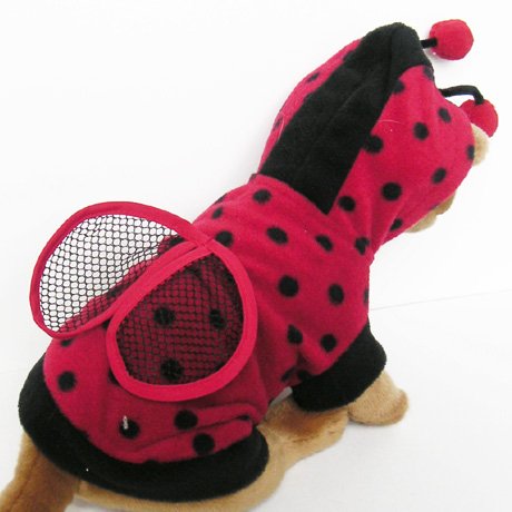 Ladybug Costume Hoodie Jacket pet dog clothes APPAREL Chihuahua Teacups Miniature S