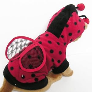 Ladybug Costume Hoodie Jacket pet dog clothes APPAREL Chihuahua Teacups Miniature S