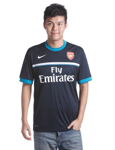 NIKE Herren Trainingstrikot Arsenal Short Sleeve Prematch, dark obsidian/white/white, M, 423987-472