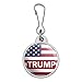 President Trump American Flag Jacket Handbag Purse Luggage Backpack Zipper Pull Charm