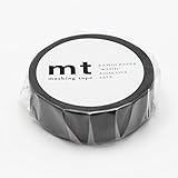 MT Solids Washi Paper Masking Tape, 3/5" x 33', Matte Black (MT01P207)
