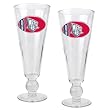 New Jersey Nets 2pc Pilsner Glass Set with Basketball on stem - Oval Logo NBA Basketball