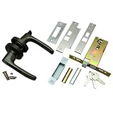 ハイロジック:玄関インテグラル錠 レバータイプ ブロンズ バックセット100mm NP-CL-123-B