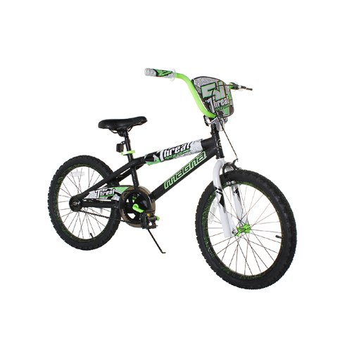 Dynacraft Boy's Magna Threat Bike (Black/Green, 20-Inch)
