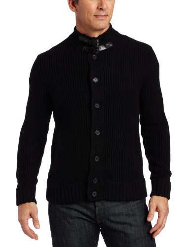 Kenneth Cole Mens Cardigan Faux Buckles