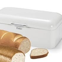 Polder KTH-916201 Retro Bread Box/Bin, White