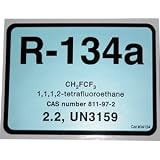 R-134A Cylinder Tank Labels - 10 Pack