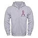 Artsmith, Inc. Zip Hoodie Cancer Pink Ribbon Support Breast Cancer Awareness