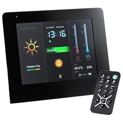 Intenso Weather Man Digitaler Bilderrahmen (17,8 cm (7 Zoll) Display) mit Funkwetterstation