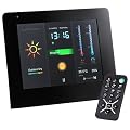 Intenso Weather Man Digitaler Bilderrahmen (17,8 cm (7 Zoll) Display) mit Funkwetterstation