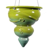 Contemporary Hanging Stoneware Pottery Planter in Green