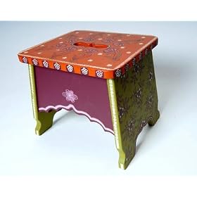Bohemian Garden Single Step Stool by Lilipad Studio