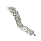 Seven Row Rhinestone Link Bracelet Fashion Jewelry